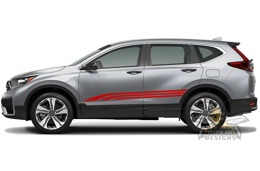 Triple Line Side Stripes Graphics Vinyl Decals Compatible with Honda CR-V - Image 3