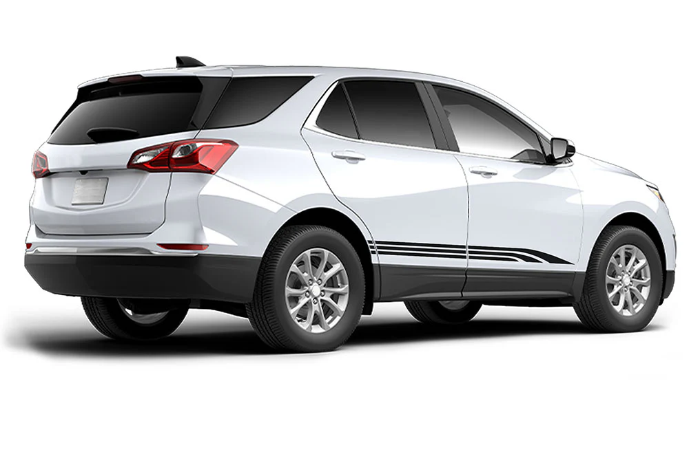 Triple Line Stripes Graphics Vinyl Decals Compatible with Chevrolet Equinox