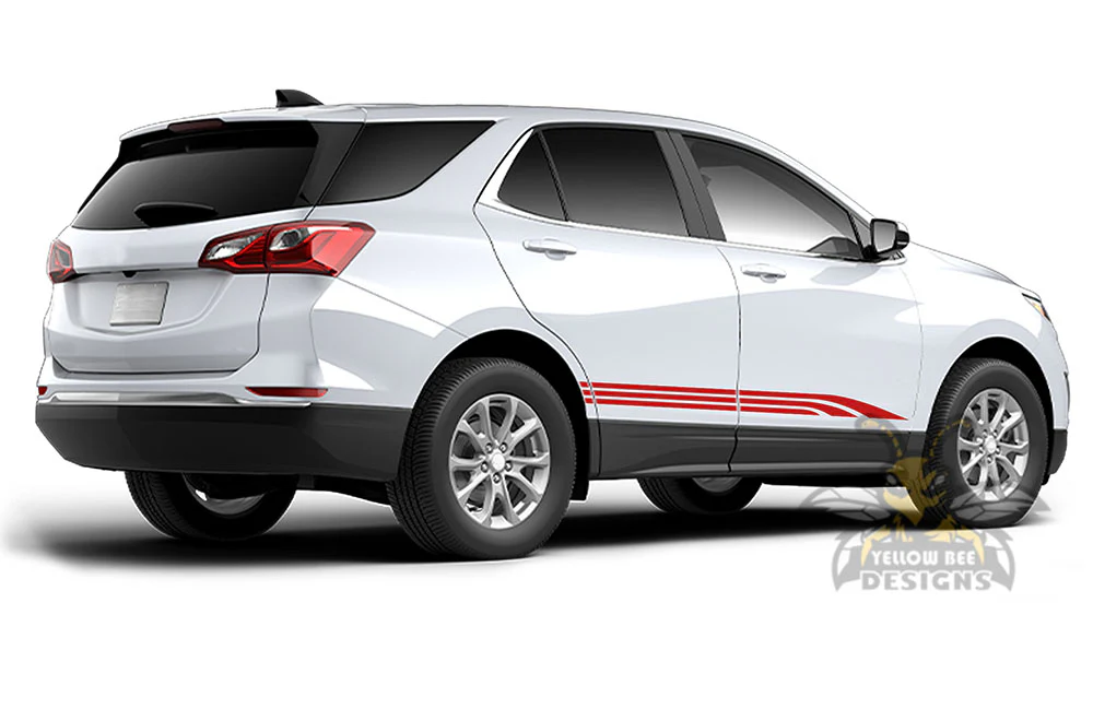 Triple Line Stripes Graphics Vinyl Decals Compatible with Chevrolet Equinox - Image 4