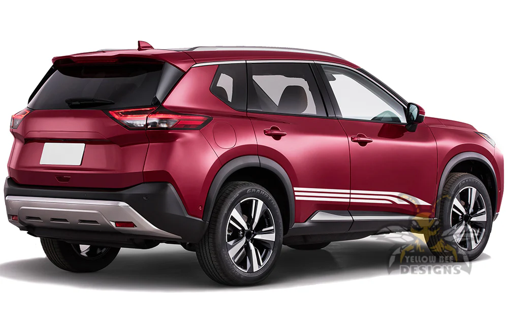 Triple Line Stripes Graphics Vinyl Decals Compatible with Nissan Rogue - Image 3