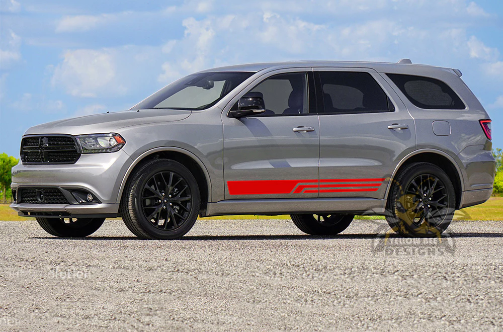 Triple Lower Side Stripes Vinyl Decals Compatible With Dodge Durango - Image 4