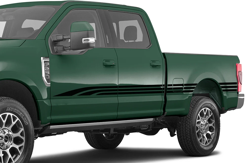 Triple Side Door Stripes Vinyl Decals Compatible with Ford F250
