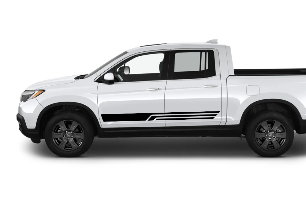 Triple Side Stripes Graphics Vinyl Decals Compatible with Honda Ridgeline