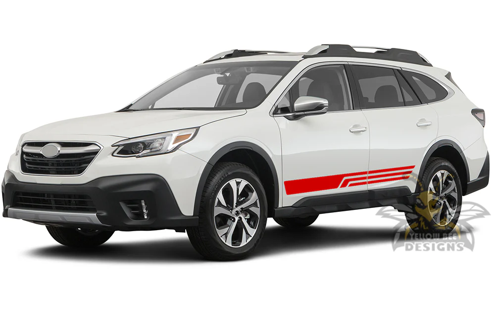 Triple Side Stripes Graphics Vinyl Decals Compatible with Subaru Outback - Image 2