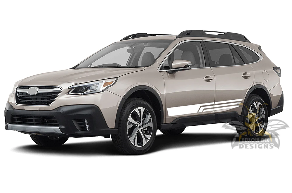 Triple Side Stripes Graphics Vinyl Decals Compatible with Subaru Outback - Image 3