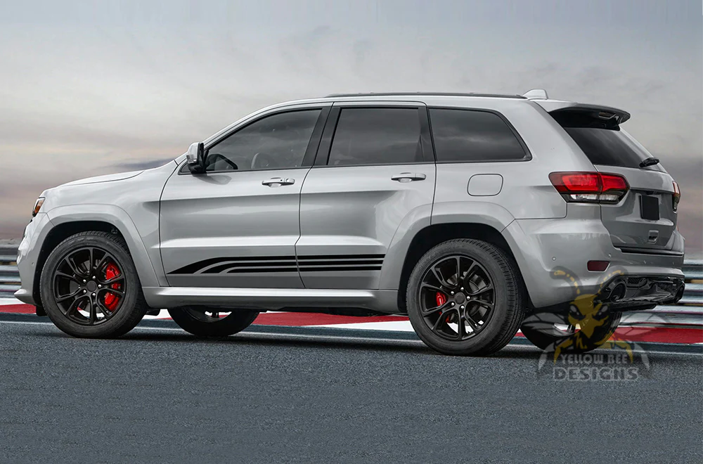 Triple Side Stripes Kit Vinyl Decals Compatible with Grand Cherokee - Image 2