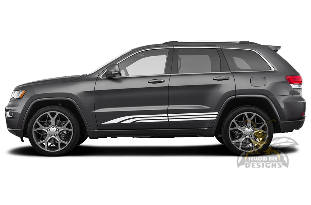 Triple Side Stripes Kit Vinyl Decals Compatible with Grand Cherokee - Image 3