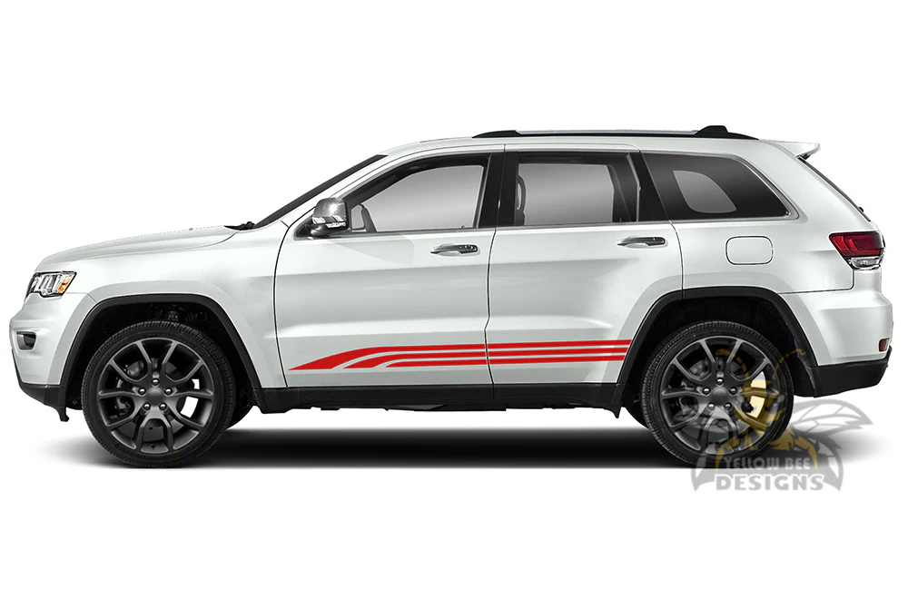 Triple Side Stripes Kit Vinyl Decals Compatible with Grand Cherokee - Image 4