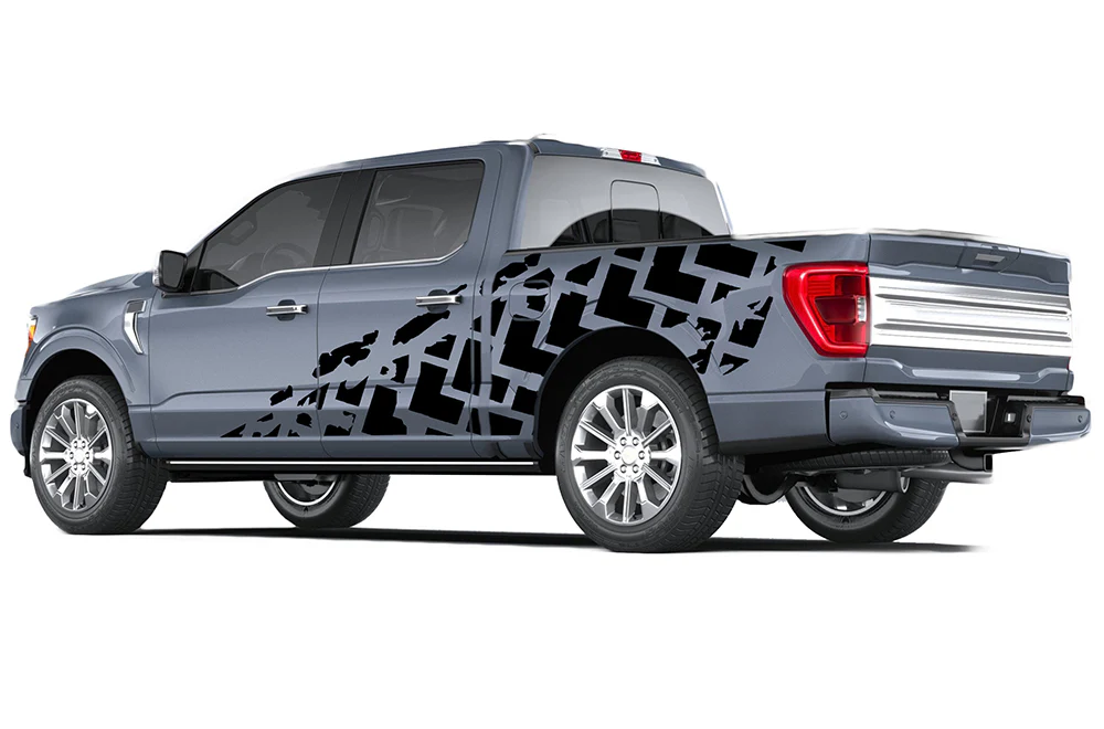 Trucks Tire Side Door Vinyl Graphics Decals Compatible with Ford F150