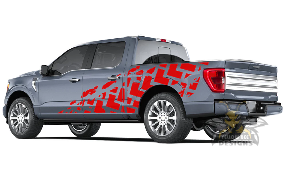 Trucks Tire Side Door Vinyl Graphics Decals Compatible with Ford F150 - Image 2