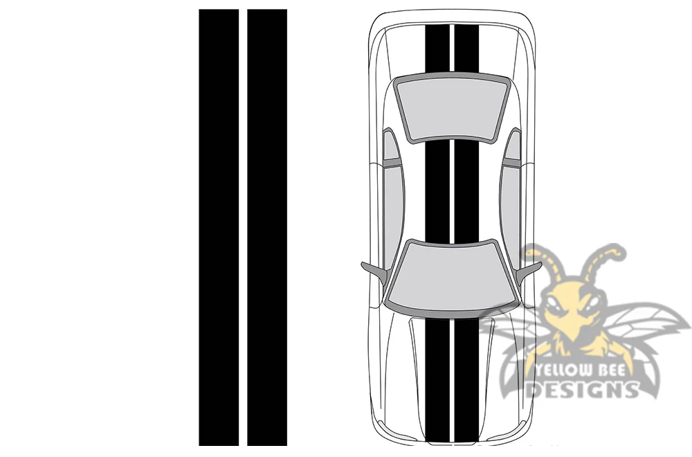 Universal Vinyl 10 inches Solid Vinyl Racing Stripes any Car or Truck - Image 3
