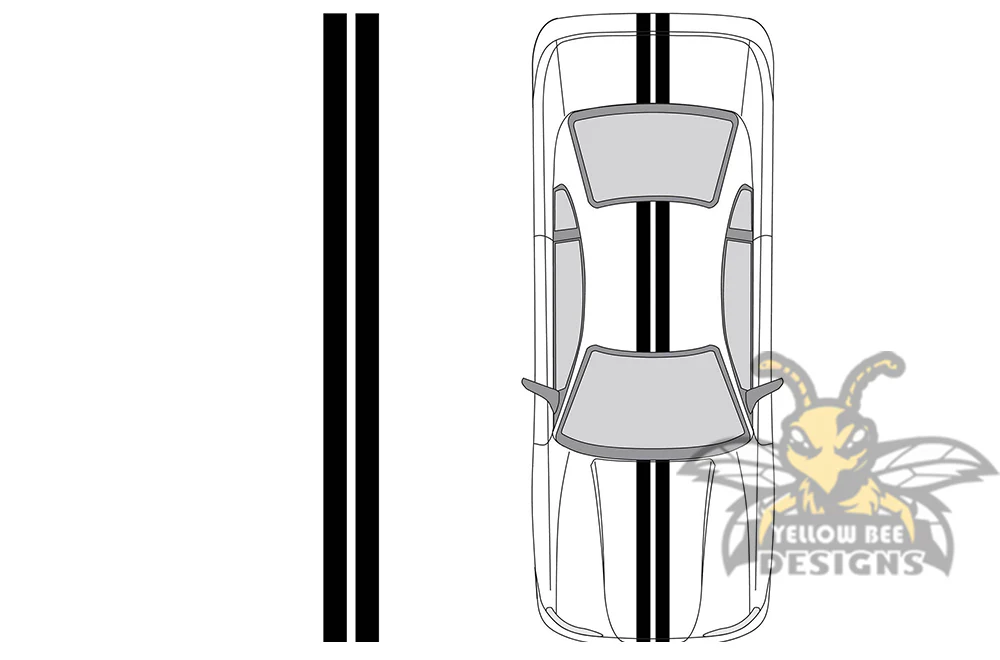 Universal Vinyl 4 inches Solid Racing Stripes any Car or Truck Decals - Image 3