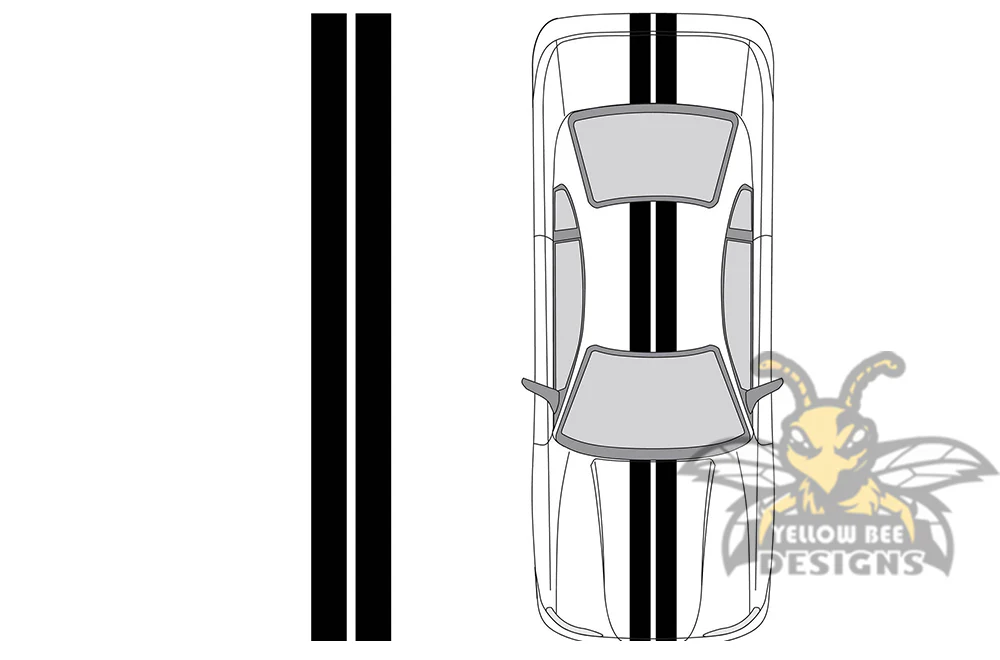 Universal Vinyl 6 inches Solid Vinyl Racing Stripes any Car or Truck - Image 3