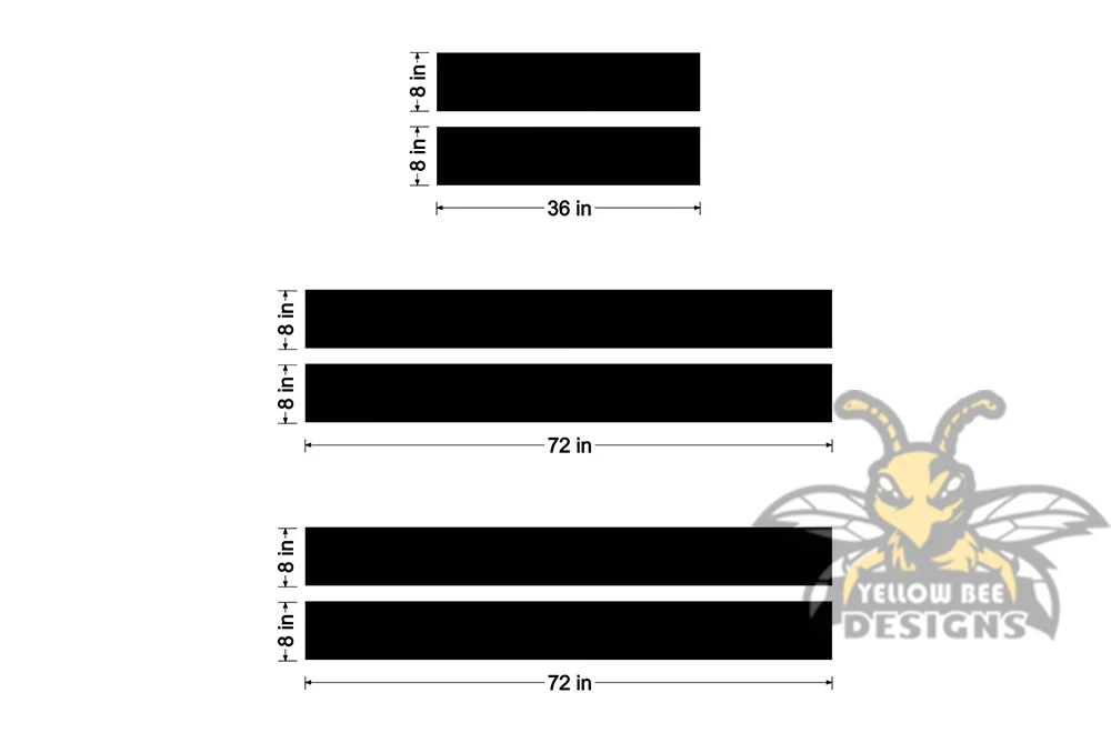 Universal Vinyl 8 inches Solid Vinyl Racing Stripes any Car or Truck - Image 3