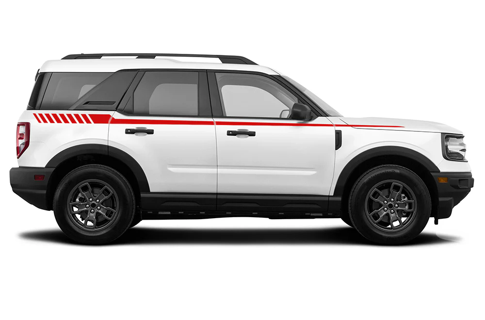 Up Door Hash Stripes Graphics Vinyl Decals Compatible with Ford Bronco Sport - Image 3