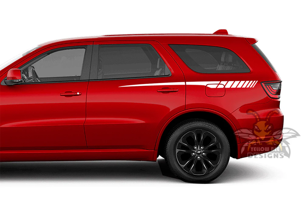 Up Fender Side Stripes Vinyl Decals Compatible With Dodge Durango - Image 3
