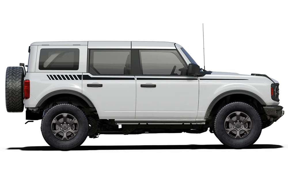 Up Hash Stripes Graphics Vinyl Decals Compatible with Ford Bronco