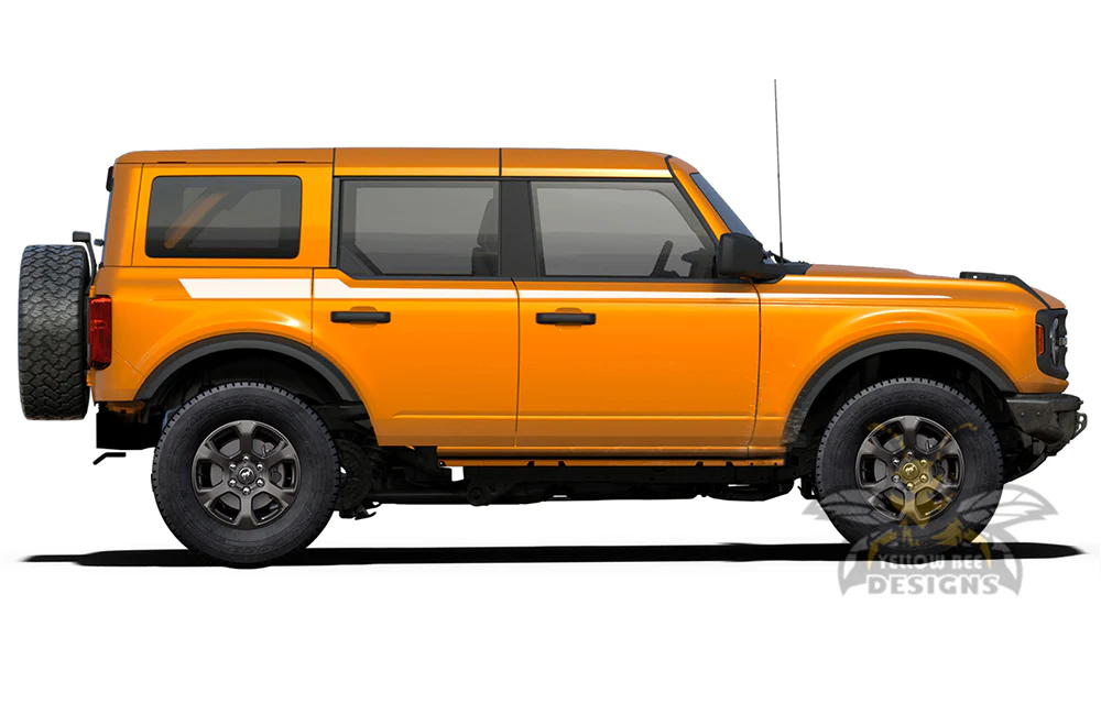 Up Side Stripes Graphics Vinyl Decals Compatible with Ford Bronco - Image 3