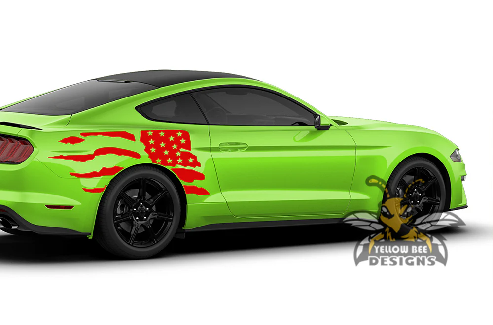 US Flag Decals Graphics Vinyl Decals Compatible with Ford Mustang - Image 3