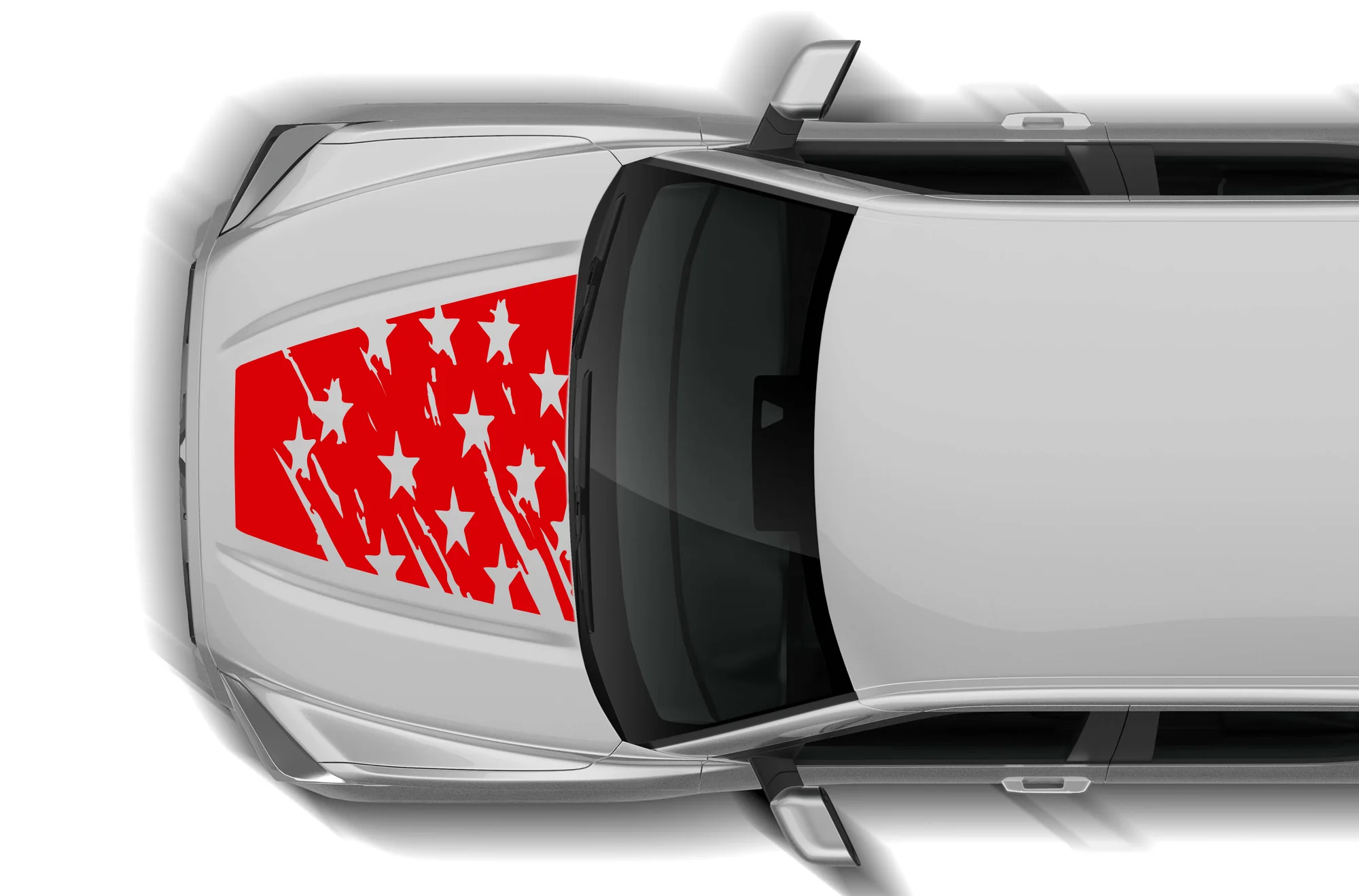 US Flag Hood Graphics Decals Compatible with Toyota Tundra 3rd Gen - Image 2