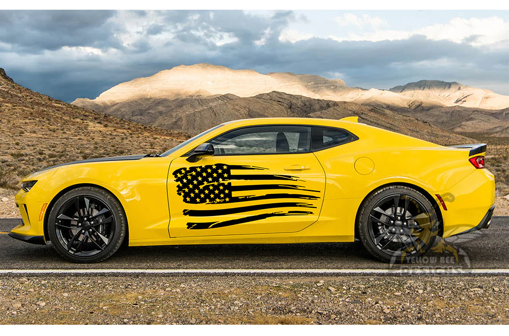 US Side Door Graphics Vinyl Decals Compatible with Chevrolet Camaro - Image 2