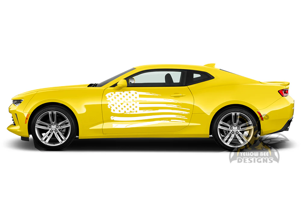 US Side Door Graphics Vinyl Decals Compatible with Chevrolet Camaro - Image 3