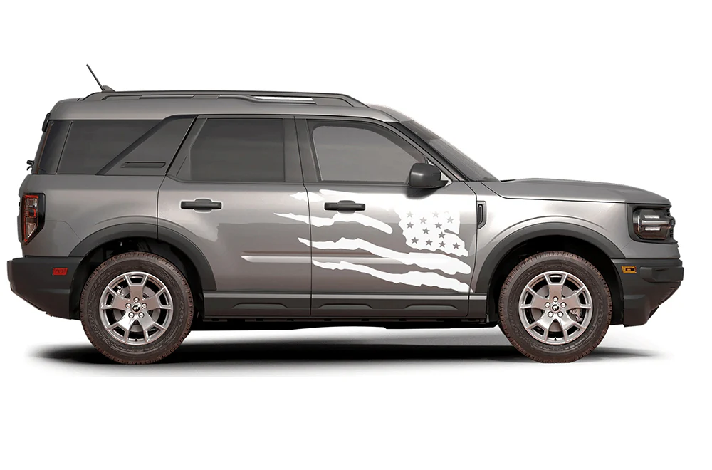 USA Door Flag Side Graphics Vinyl Decals Compatible with Ford Bronco Sport - Image 3