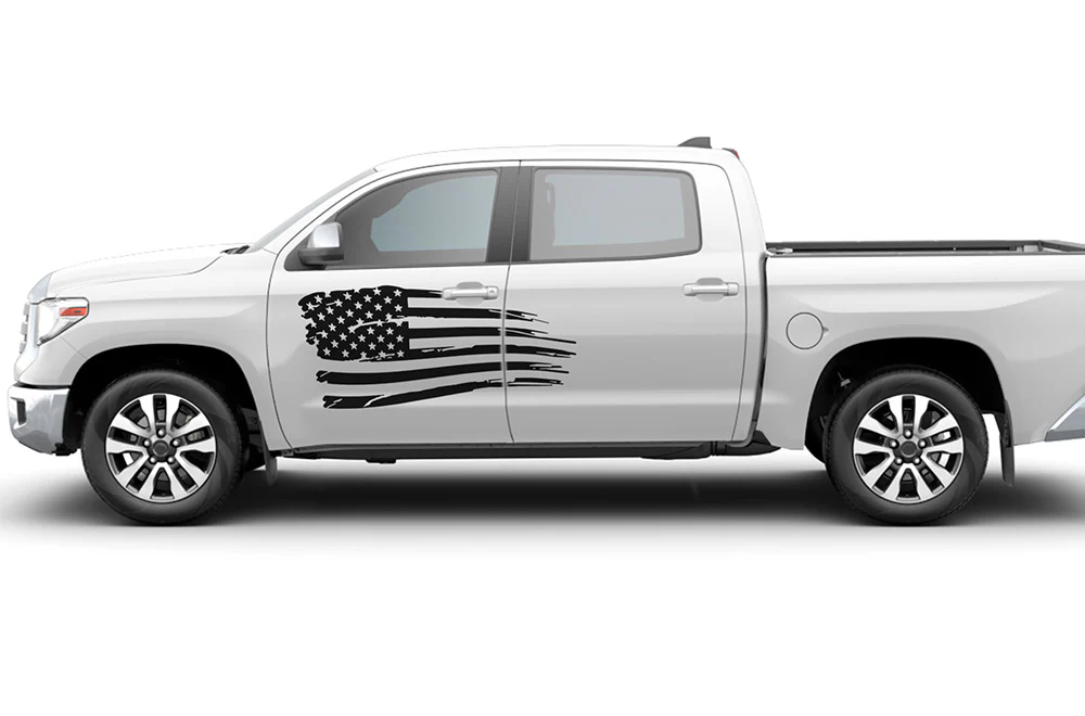 USA Door Side Graphics Vinyl Decal Compatible with Toyota Tundra