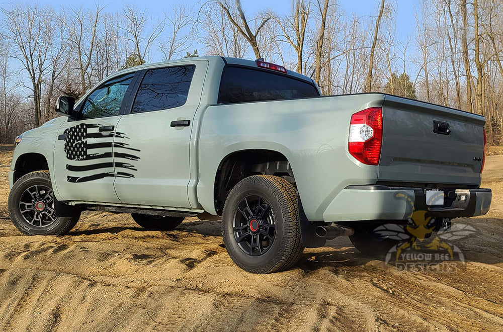USA Door Side Graphics Vinyl Decal Compatible with Toyota Tundra - Image 2