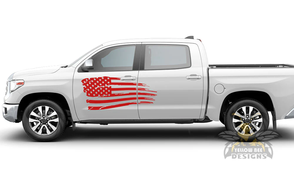 USA Door Side Graphics Vinyl Decal Compatible with Toyota Tundra - Image 4