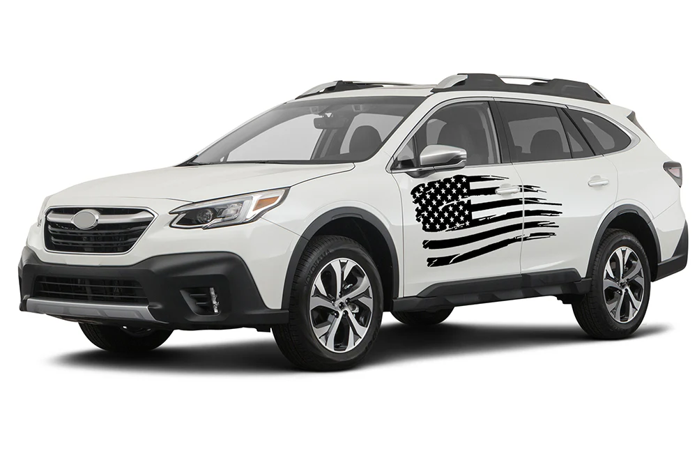 USA Door Side Graphics Vinyl Decals Compatible with Subaru Outback
