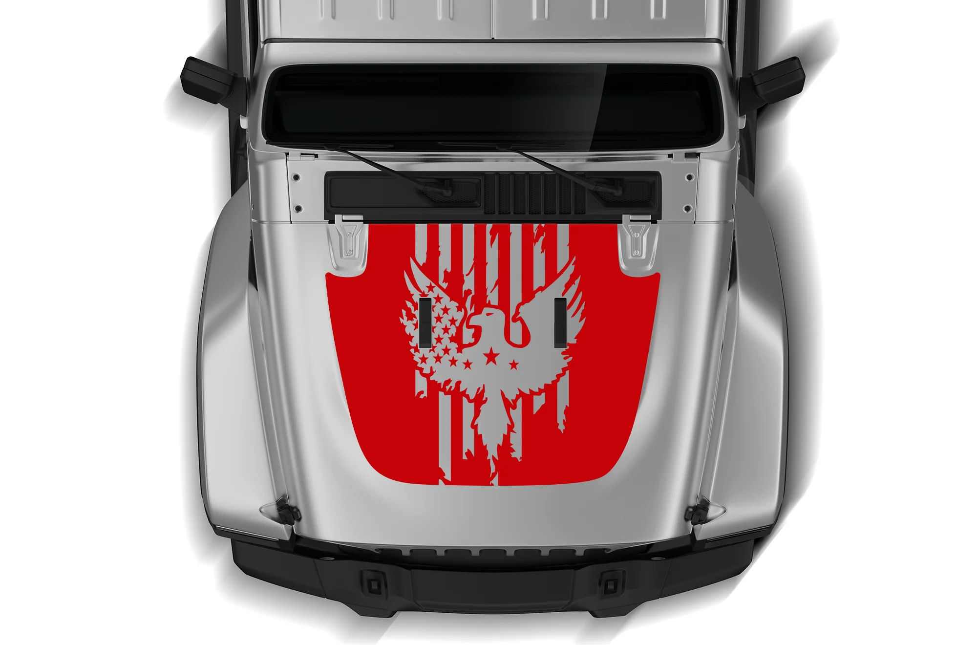 USA Eagle Hood Graphics Decals Vinyl Compatible with Jeep JT Gladiator - Image 2