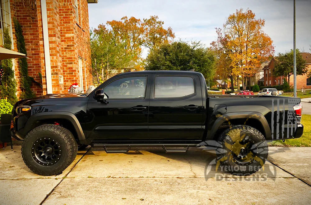 USA Flag Bed Graphics Kit Vinyl Decal Compatible with Toyota Tacoma Double Cab - Image 3