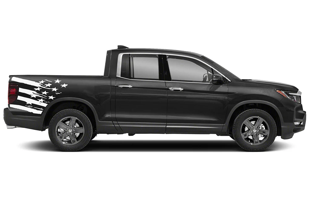 USA Flag Bed Graphics Vinyl Decals Compatible with Honda Ridgeline - Image 3