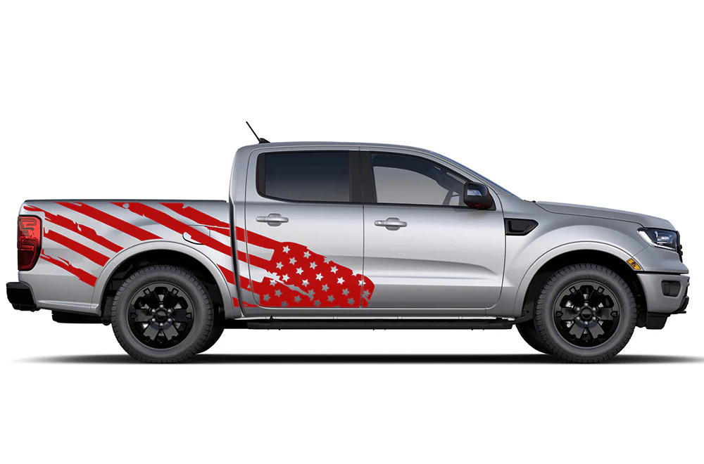 USA Flag Bed Vinyl Decal Compatible with Ford Ranger - Image 3