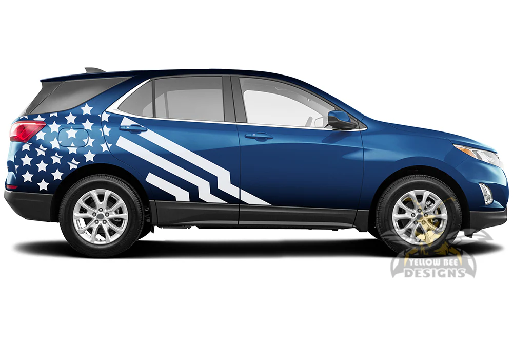USA Flag Graphics Vinyl Decals Compatible with Chevrolet Equinox - Image 2