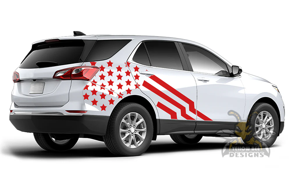 USA Flag Graphics Vinyl Decals Compatible with Chevrolet Equinox - Image 3