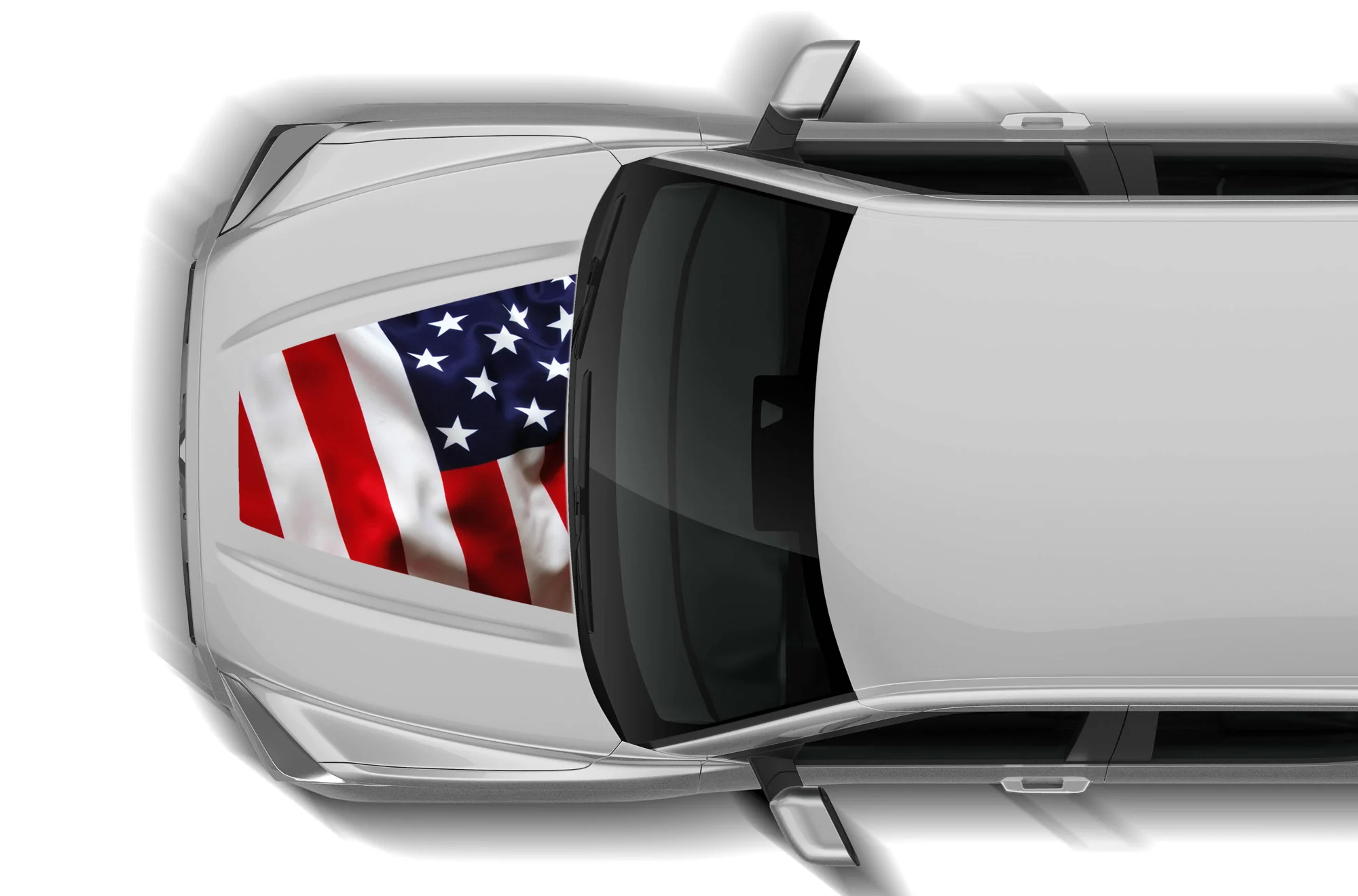 USA Flag Print Hood Graphics Decals Compatible with Toyota Tundra 3rd Gen