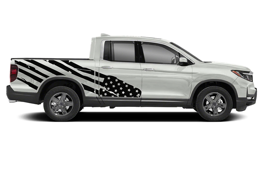 USA Flag Side Graphics Vinyl Decals Compatible with Honda Ridgeline