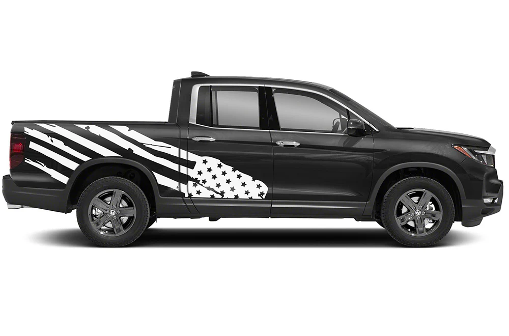 USA Flag Side Graphics Vinyl Decals Compatible with Honda Ridgeline - Image 3