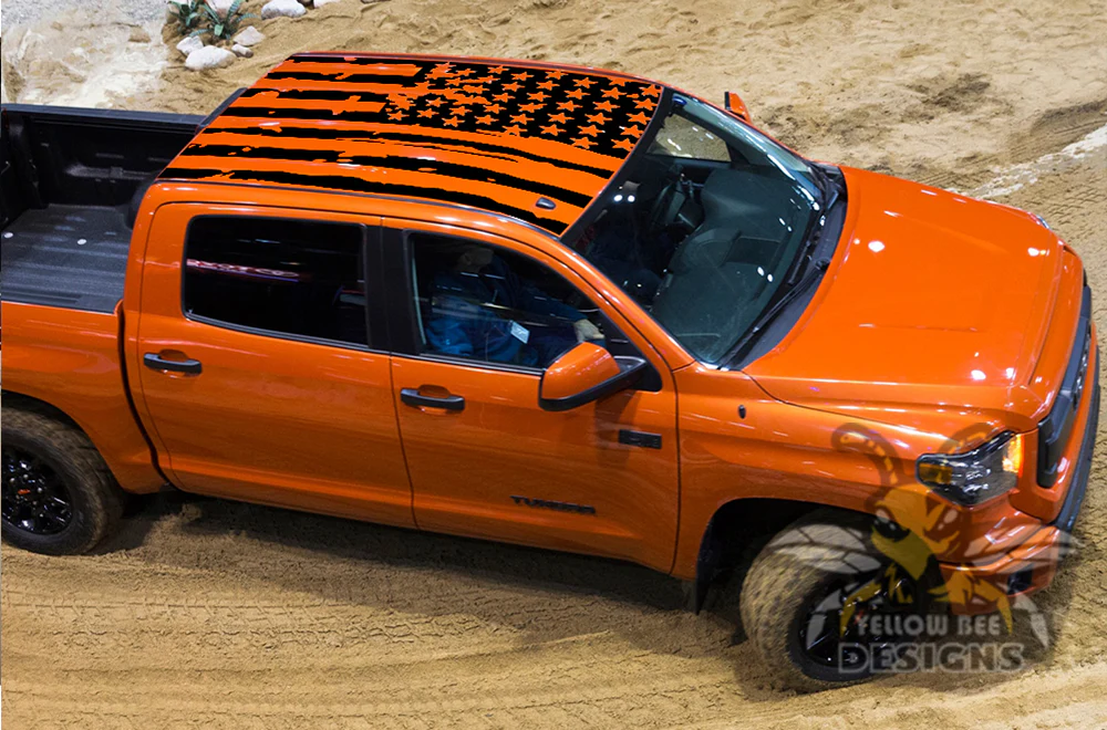 USA Roof Graphics Kit Vinyl Decal Compatible with Toyota Tundra Crewmax - Image 2