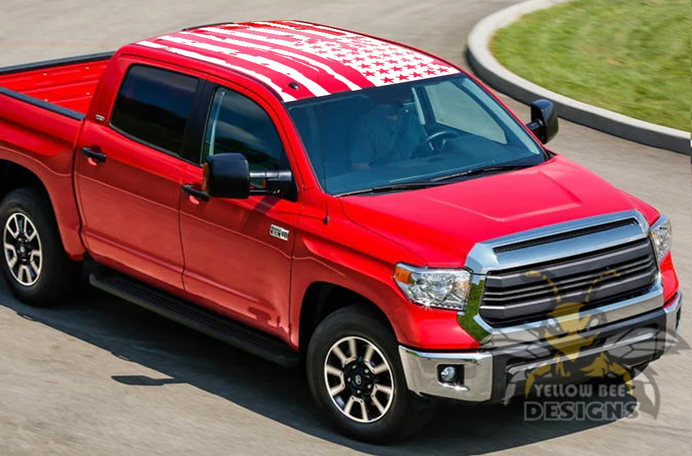USA Roof Graphics Kit Vinyl Decal Compatible with Toyota Tundra Crewmax - Image 3