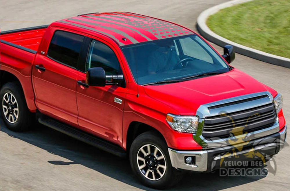 USA Roof Graphics Kit Vinyl Decal Compatible with Toyota Tundra Crewmax - Image 4