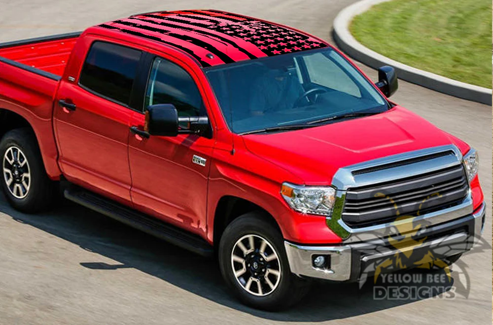 USA Roof Graphics Kit Vinyl Decal Compatible with Toyota Tundra Crewmax - Image 5