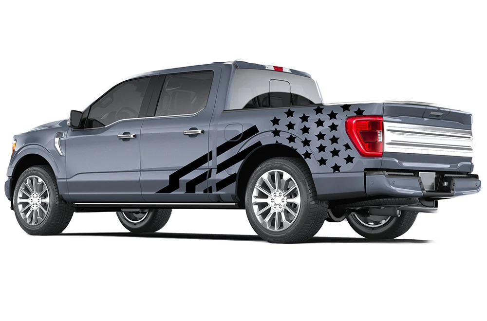 USA Side Decals Graphics Vinyl Decals Compatible with Ford F150 Super Crew Cab 5.5'' - Image 4