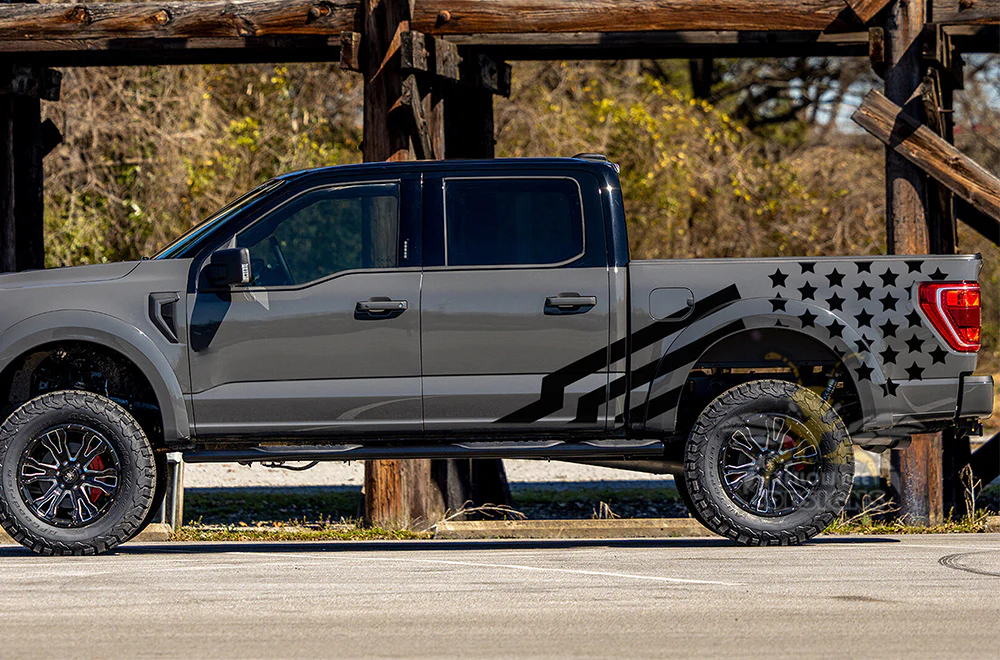 USA Side Decals Graphics Vinyl Decals Compatible with Ford F150 Super Crew Cab 5.5'' - Image 5