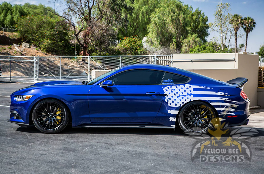 USA Side Decals Graphics Vinyl Decals Compatible with Ford Mustang - Image 3