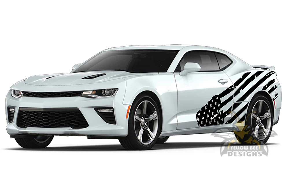 USA Side Door Graphics Vinyl Decals Compatible with Chevrolet Camaro - Image 5