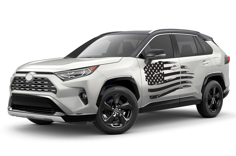 USA Side Door Graphics Vinyl Decals Compatible with Toyota RAV4