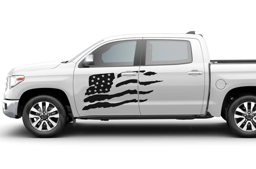USA Side Graphics Vinyl Decal Compatible with Toyota Tundra